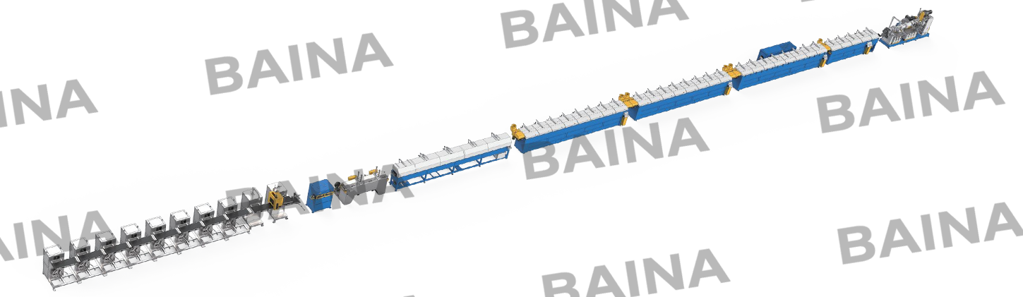 Линия по производству уплотнителей для окон и дверей из строительного алюминия – Одношнековый экструдер и микроволновая печь