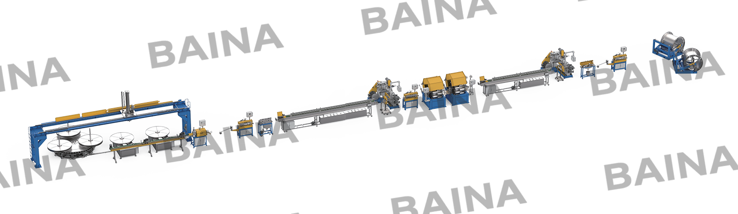 Линия экструзии спиральных шлангов высокого давления для гидравлических, топливных и воздушных тормозных шлангов